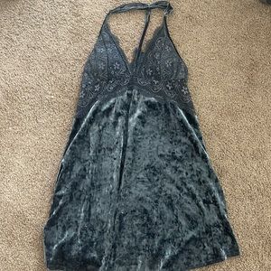 Beautiful navy velvet dress!